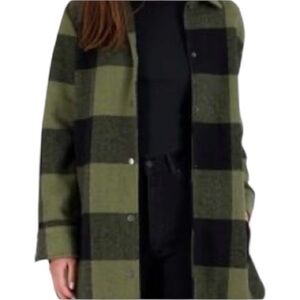 Steve Madden Women's Shacket, Black & Olive, sz Medium